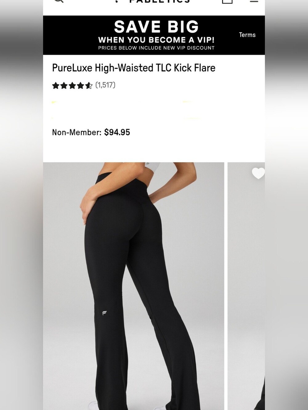 Fabletics Black PureLuxe High-Waisted Kick Flare Pants